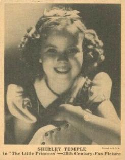 1939 Gumakers of America Movie Stars (R92) #NNO Shirley Temple Front