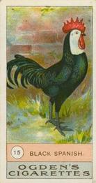 1904 Ogden's Fowls, Pigeons & Dogs #15 Black Spanish Front