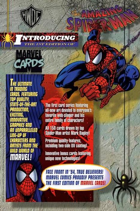1994 Fleer The Amazing Spider-Man - Promos #NNO 9-card panel Back