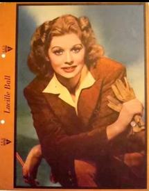 1941 Dixie Cup Lid Premiums Movie Stars (F5-7c) #NNO Lucille Ball Front
