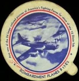 1942 Dixie Cup Lids America's Fighting Forces (F6-2) #NNO Bombardment Planes B-17E’s Front