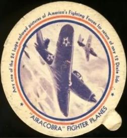 1942 Dixie Cup Lids America's Fighting Forces (F6-2) #NNO “Airacobra” Fighter Planes Front