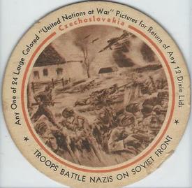 1944 Dixie Cup Lids United Nations At War (F6-4) #NNO Czechoslovakia Front
