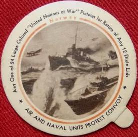 1944 Dixie Cup Lids United Nations At War (F6-4) #NNO Norway Front