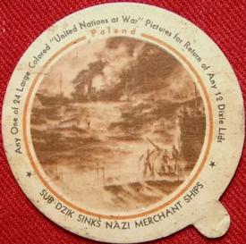 1944 Dixie Cup Lids United Nations At War (F6-4) #NNO Poland Front