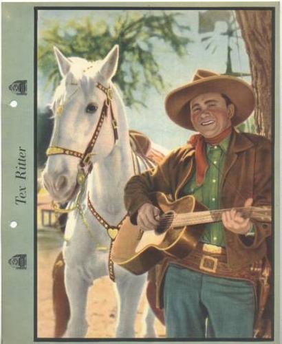 1938 Dixie Cup Lid Premiums Movie, Sports and Cowboy Stars (F5-4c) #NNO Tex Ritter Front