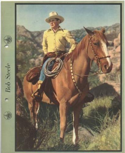 1938 Dixie Cup Lid Premiums Movie, Sports and Cowboy Stars (F5-4c) #NNO Bob Steele Front