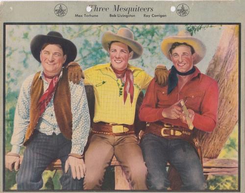 1938 Dixie Cup Lid Premiums Movie, Sports and Cowboy Stars (F5-4c) #NNO Three Mesquiteers Front