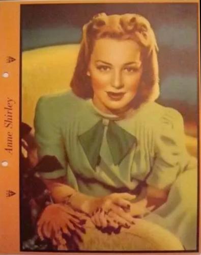 1939 Dixie Cup Lid Premiums Movie Stars (F5-5c) #NNO Anne Shirley Front