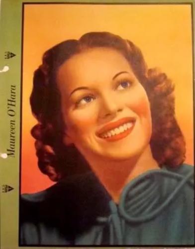 1940 Dixie Cup Lid Premiums Movie Stars (F5-6c) #NNO Maureen O'Hara Front