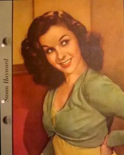 1942 Dixie Cup Lid Premiums Movie Stars (F5-8c) #NNO Susan Hayward Front
