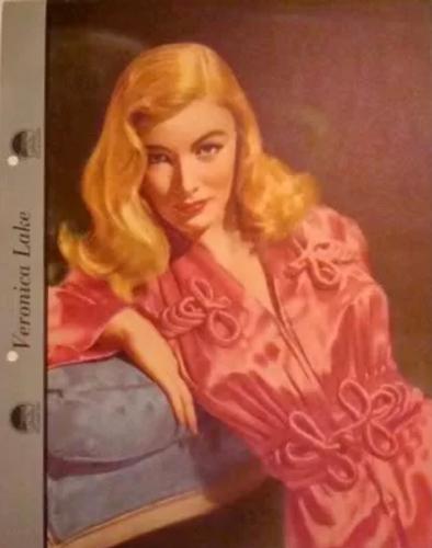 1942 Dixie Cup Lid Premiums Movie Stars (F5-8c) #NNO Veronica Lake Front