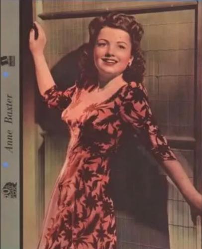 1945 Dixie Cup Lid Premiums Movie Stars (F5-11c) #NNO Anne Baxter Front