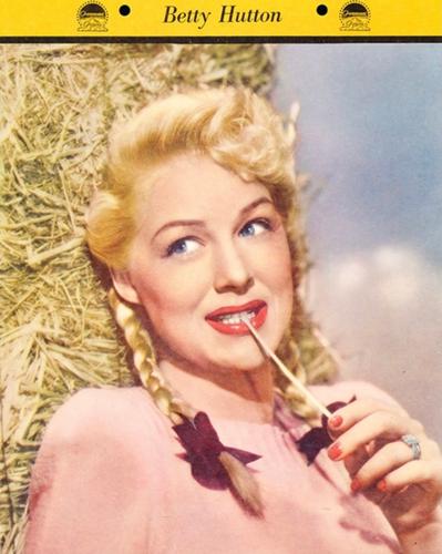 1950 Dixie Cup Lid Premiums Movie Stars (F5-16c) #NNO Betty Hutton Front