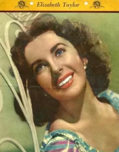 1950 Dixie Cup Lid Premiums Movie Stars (F5-16c) #NNO Elizabeth Taylor Front
