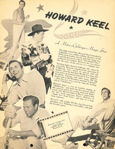 1951 Dixie Cup Lid Premiums Movie Stars (F5-17c) #NNO Howard Keel Back