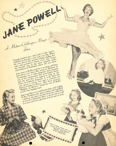 1951 Dixie Cup Lid Premiums Movie Stars (F5-17c) #NNO Jane Powell Back