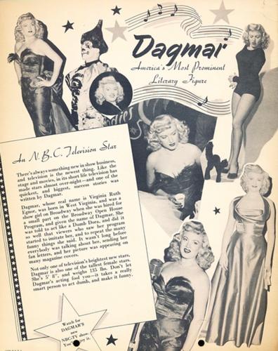 1952 Dixie Cup Lid Premiums Movie Stars (F5-18c) #NNO Dagmar Back