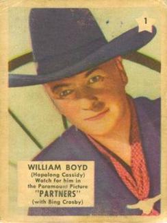 1951 Canadian Shredded Wheat Movie Stars #1 William Boyd Front