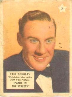 1951 Canadian Shredded Wheat Movie Stars #7 Paul Douglas Front