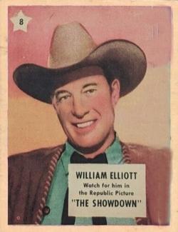 1951 Canadian Shredded Wheat Movie Stars #8 William Elliott Front