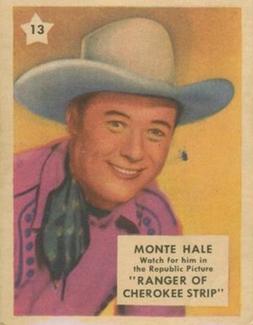 1951 Canadian Shredded Wheat Movie Stars #13 Monte Hale Front