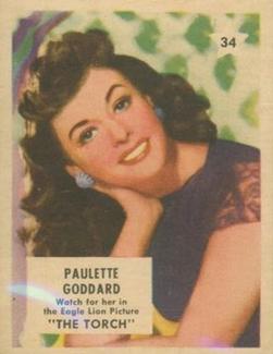 1951 Canadian Shredded Wheat Movie Stars #34 Paulette Goddard Front
