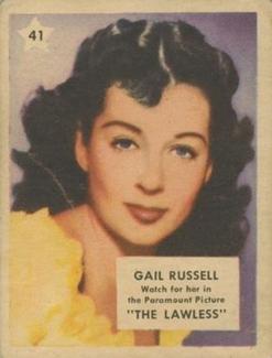 1951 Canadian Shredded Wheat Movie Stars #41 Gail Russell Front