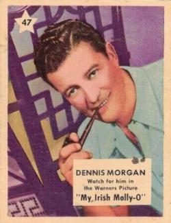 1951 Canadian Shredded Wheat Movie Stars #47 Dennis Morgan Front