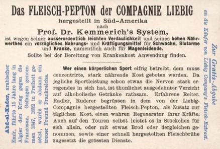 1902 Liebig Great Generals (German Text)(F705, S693) #NNO Pappenheim Back