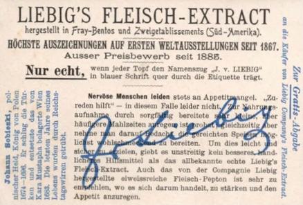 1902 Liebig Great Generals (German Text)(F705, S693) #NNO General Zieten Back