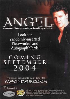 2004 Inkworks Angel Season 5 - Promos #A5-WW Angel Back