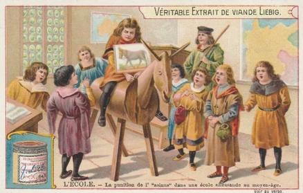 1902 Liebig Schools (French Text)(F714, S712) #NNO Punishment with the Asinus in an old German school Front