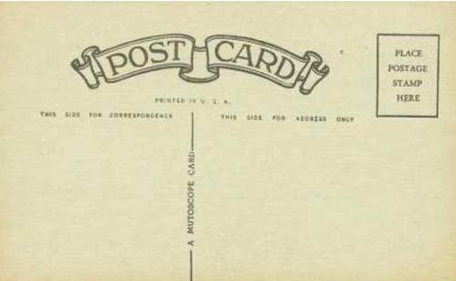 1940 Mutoscope Brown Postcards #NNO Richard Arlen Back