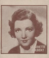 1933 General Gum Movie Stars (R97-2} #NNO Claudette Colbert Front