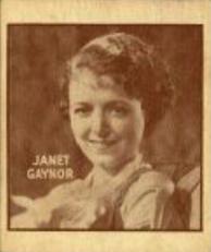 1933 General Gum Movie Stars (R97-2} #NNO Janet Gaynor Front