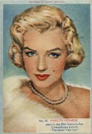 1955 A&BC Film Stars #15 Marilyn Monroe Front