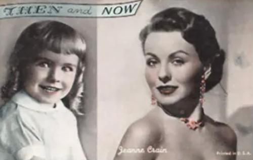 1951 Exhibit Then and Now #NNO Jeanne Crain Front