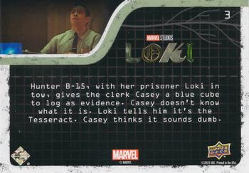 2023 Upper Deck Marvel Loki Season 1 #3 Tesseract? It Sounds Dumb Back