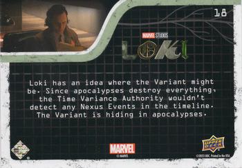 2023 Upper Deck Marvel Loki Season 1 #18 Hiding in Apocalypses Back