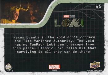2023 Upper Deck Marvel Loki Season 1 #65 This is the Void Back