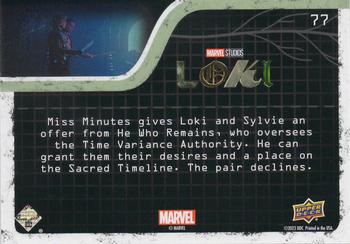 2023 Upper Deck Marvel Loki Season 1 #77 Two Lokis in the Same Place Back