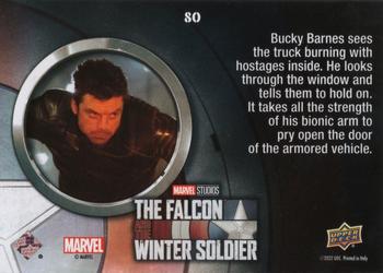 2023 Upper Deck Marvel The Falcon and The Winter Soldier - Yellow #80 Bucky Frees Hostages from a Burning Truck Back