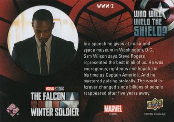 2023 Upper Deck Marvel The Falcon and The Winter Soldier - Who Will Wield the Shield? #WWW-2 The Weight of Responsibility Back