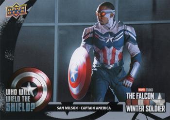 2023 Upper Deck Marvel The Falcon and The Winter Soldier - Who Will Wield the Shield? #WWW-18 Sam Wilson - Captain America Front