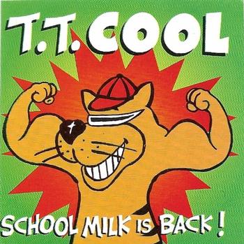 1999 T. T. Cool School Milk Stickers #NNO Flex, Green Back Front