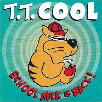 1999 T. T. Cool School Milk Stickers #NNO Sipping Milk, Aqua Back Front