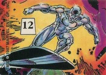 1987 Comic Images Mutant Hall of Fame Stickers #12 Silver Surfer Front