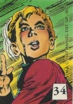 1987 Comic Images Mutant Hall of Fame Stickers #34 Franklin Richards Front