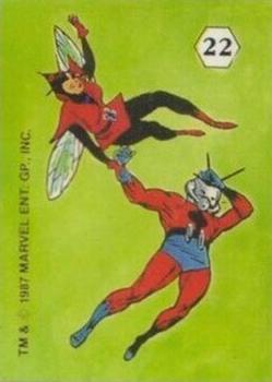 1987 Comic Images Marvel's Magic Moments Stickers #22 Wasp / Ant-Man Front